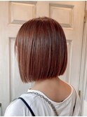 ブリーチなしカラーオータムブラウンマチルダボブ/新宿三丁目