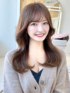 アフロートリノ(AFLOAT Leino) 2wayバング 韓国前髪 シースルー ミディアム くびれヘア　顔周り