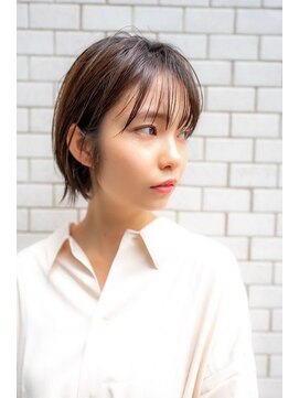 ケアリー 浦和美園(Carelly) 大人かわいい前髪セシルカットココアブラウンフリンジウェーブ