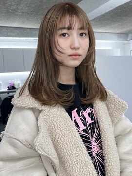 イロウ 天神大名店(IROW) イエローベージュ　顔周りレイヤー　ブリーチ【天神大名】