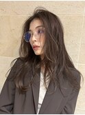 ココアブラウン ニュアンスレイヤーカットロングヘア 大人ロング