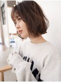 ボブ/丸顔/前髪あり/絶壁解消/20代/30代/長め