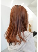 美髪ワイドバングミニボブ セミロングバレイヤージュ