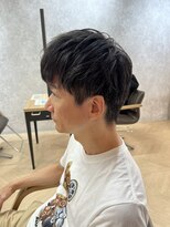 ラルス(Larus)&nbsp;スパイキーショート/ブルーブラック/フェザーパーマ