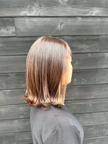 エクファ ヘア リゾート 大津 瀬田店(ex-fa hair resort)&nbsp;くびれヘア/アプリコットオレンジ/ハイライトカラー/大津/瀬田