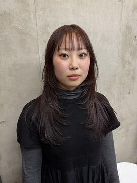 ソルトウォーター(SALT WATER) ブラウンレッドカラー　レイヤースタイル