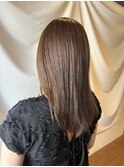 オリーブベージュ/透明感カラー/艶髪