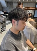 メンズ波巻きパーマ/サーフカール