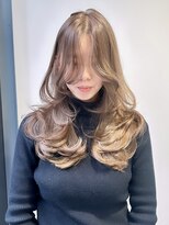 ニューヨークニューヨーク 梅田茶屋町店(NYNY)&nbsp;ハイライト　ミルクティーベージュ　ワンカール　レイヤーカット