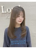 ◎イメチェン前髪ピンクベージュ似合わせレイヤー髪質改善