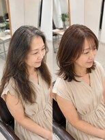 サンタフェ 一宮森本店(Santa'Fe)&nbsp;白髪ぼかし/脱白髪染め/ミディアムレイヤー/レイヤーカット/4