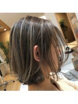 ヘアーサロン エンス(hair salon Ens)&nbsp;切りっぱなしボブハイライトグラデーション