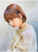 【表参道　roijir】ミニボブ＊オリーブベージュ 