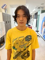 ナンバー ブラオ 名古屋栄(N° blao) 濡れ感メンズヘアスタイル　色っぽセンターパート