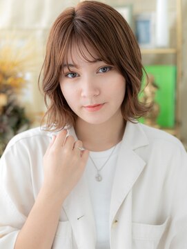 カバーヘア イヴ 戸頭店(COVER HAIR EVE) シースルーバング外国人風くびれショートボブa戸頭20代30代40代