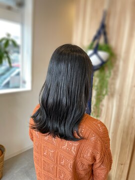 アドラーブル 長岡新保店(adorable) 暗髪透明感【ブルーブラック】10代20代