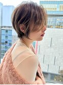 大人可愛い小顔ひし形クビレ丸みボブ20代30代40代大人ショート