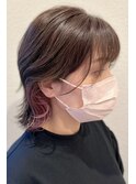 20代30代40代大人インナーカラー耳掛け切りっぱなし外ハネボブ