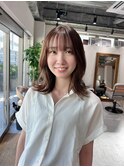 【ADORE横浜】ミディアムレイヤー×ミルクティーベージュ