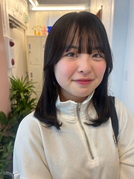 パーク 福岡天神西通り店(parc) 顔周りカット 顔周りレイヤー 小顔カット