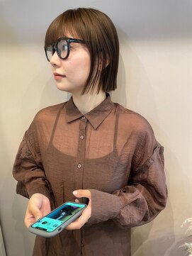 リラス 博多(rilas) 外はねボブ イメチェン ワイドバング 暖色カラー