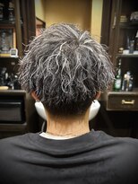 ヒロギンザバーバーショップ 大宮店(HIRO GINZA BARBER SHOP) ホワイトメッシュパーマ　シルバーメッシュ　スパイラル　大宮