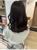 【担当きょうこ】ラベンダーブラウン/透明感カラー/小顔カット