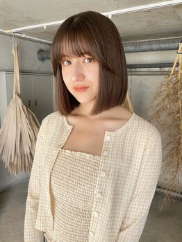 ローブ アオヤマ(LOAVE AOYAMA)の写真/ツヤ髪酸性ストレートでダメージレスに、ナチュラルな質感を実現！縮毛矯正とは思えない柔らかな手触り☆