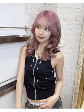 マティス 表参道(matiz) ピンクヘアくびれヘアアプリコットオレンジチェリーレッド