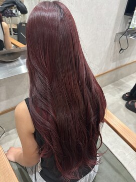 イースブルーレア(Y’s BLUE le'a) ワインレッドカラー（ブリーチなし）