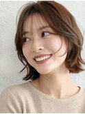 レイヤーボブ/小顔ヘア/ミルクティーベージュ/20代30代p志木