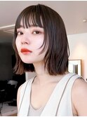 Say.外ハネボブレイヤー切りっぱなしボブアッシュイメチェン前髪