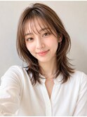 顔まわりレイヤー/レイヤーカット/似合わせ/透明感/艶髪