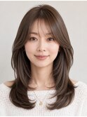 40代50代 大人 上品 レイヤーカット 脱白髪染め 表参道 青山
