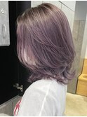 シアパープル_アースカラーくびれヘアツートンカラー_ba363201