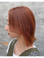 スイート ヘアデザイン(Suite HAIR DESIGN)&nbsp;オレンジ ボブ イヤリングカラー