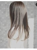 王道ロング×スモーキーベージュ