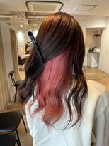 エヌプラス(N+)&nbsp;くびれヘアアプリコットオレンジ夏ハイライトカラー