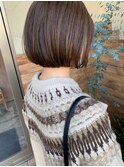 斜めバング/グレージュカラー/シルキーベージュ/東岡崎