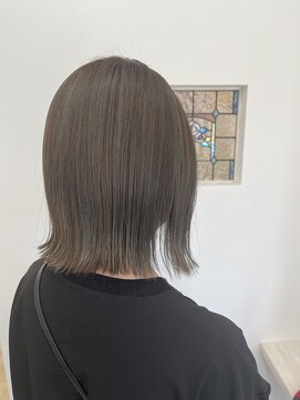 ユアーズヘアー 秋田店(yours hair) ボブ 外はね アッシュカラー 髪質改善トリートメント