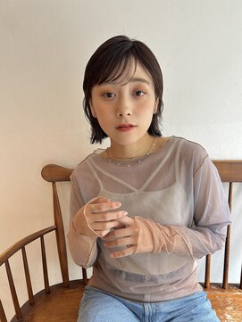 ガーランド (Garland) 切りっぱなしボブ/マロンベージュ/前髪/原宿神宮前