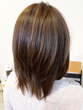 レポヘアー(Repos hair) 20代30代40代ハイライトアッシュベージュ透明感レイヤーカット