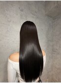ダークブラウン//ストレート//艶髪//髪質改善//新宿