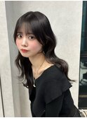 韓国ウェーブヘア前髪カットレイヤーカット髪質改善銀座