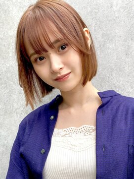 エリマ 横浜西口(elima) 横浜西口大人ショートボブイルミナカラー丸みレイヤーくびれ