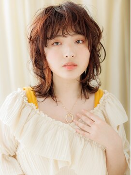 カバーヘアアンドスパ ブリス 浦和(COVER HAIR&SPA bliss) イヤリングカラーミディアムウルフクラゲヘアーY浦和10代20代