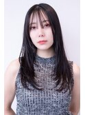 韓国風レイヤーカットブリーチなし透明感カラー髪質改善カラー