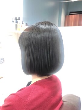 ヘアー グリーン(hair green) 30代40代50代/シンプルボブ/内巻きボブ/黒髪スタイル