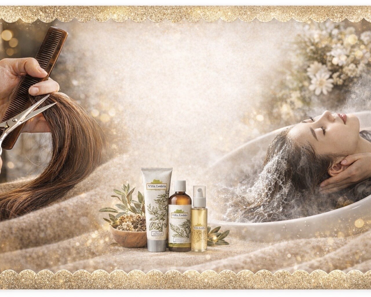 【B7定番】カット＋ヴィラロドラカラー＋頭浸浴