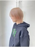 ミルクティーブロンド　メンズカット
